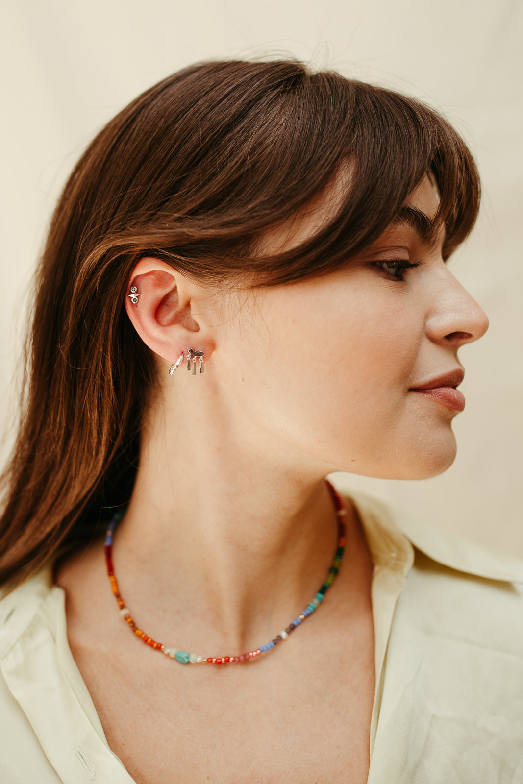 sierra winter silver daydreamer tassel post earrings