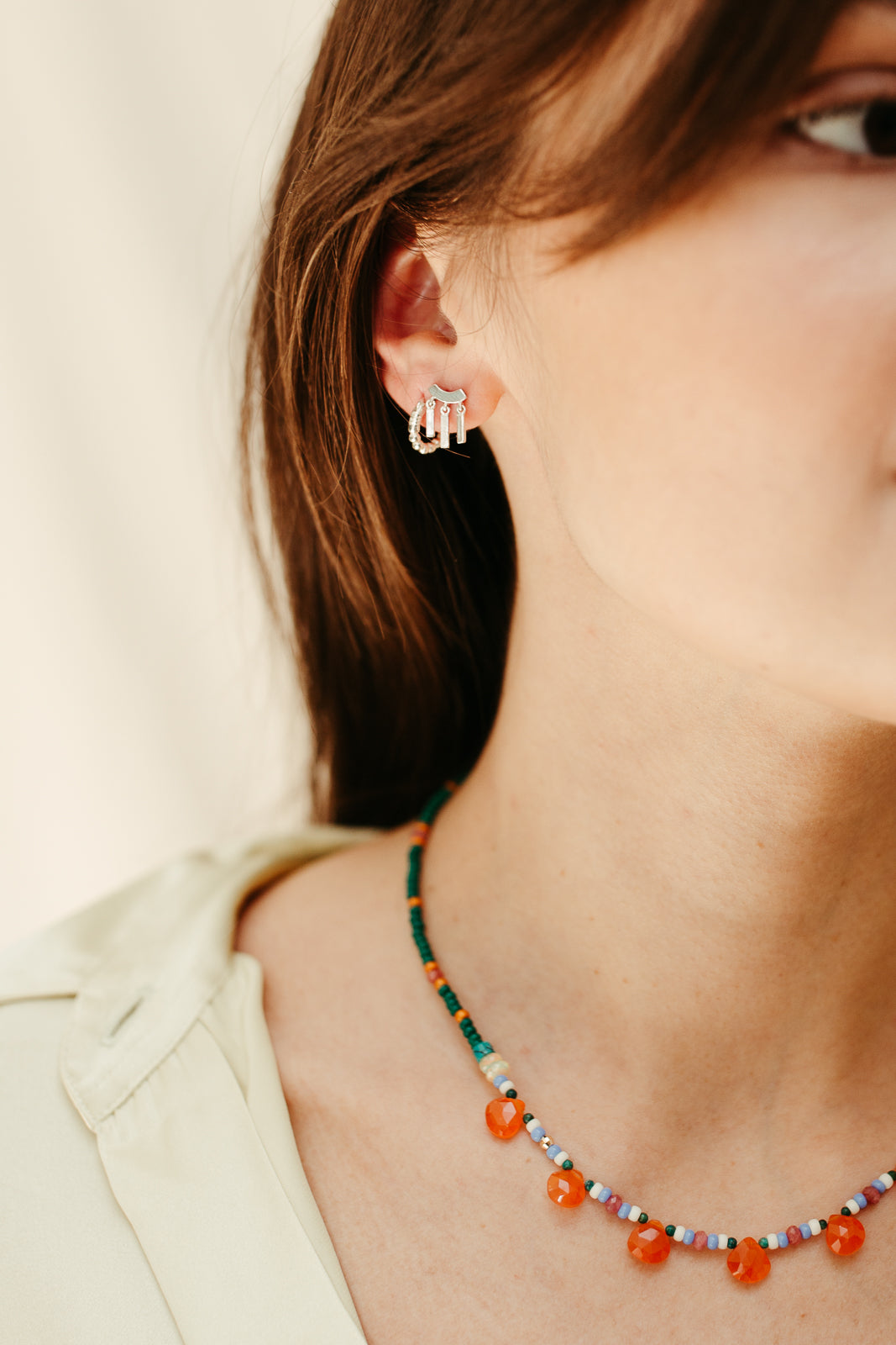 sierra winter silver daydreamer tassel post earrings