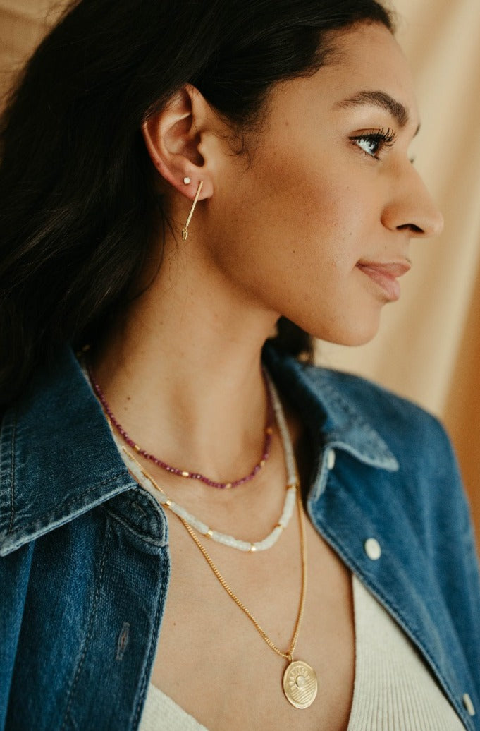 sierra winter liza ruby beaded chain necklace