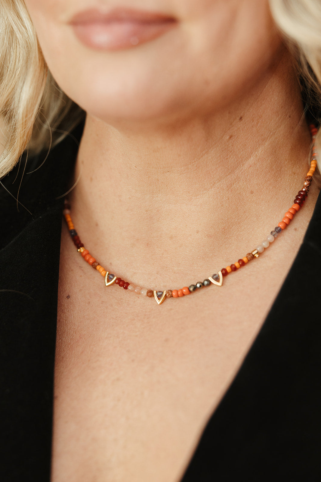 funky fresh handmade beaded gemstone necklace sierra winter