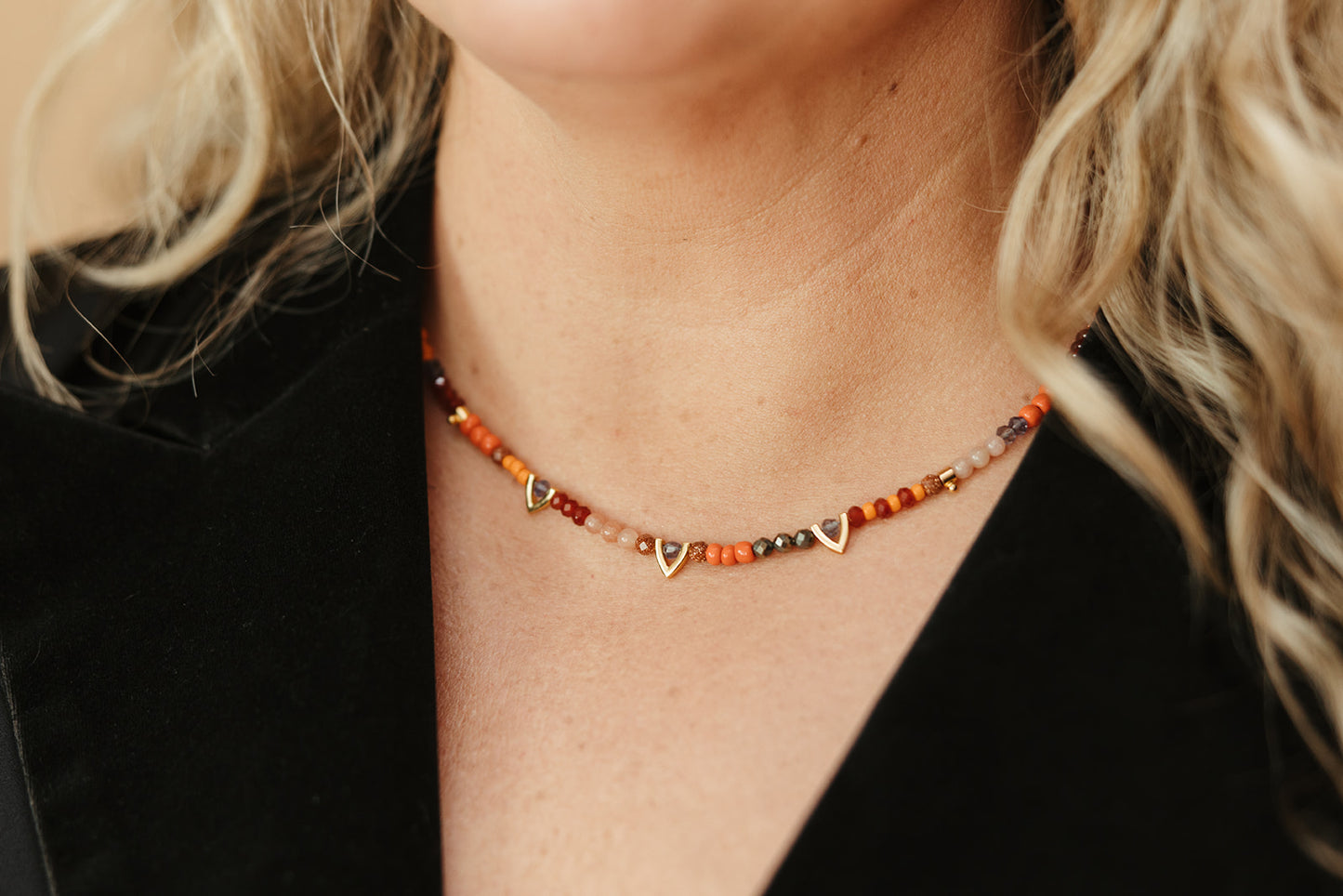 funky fresh handmade beaded gemstone necklace sierra winter