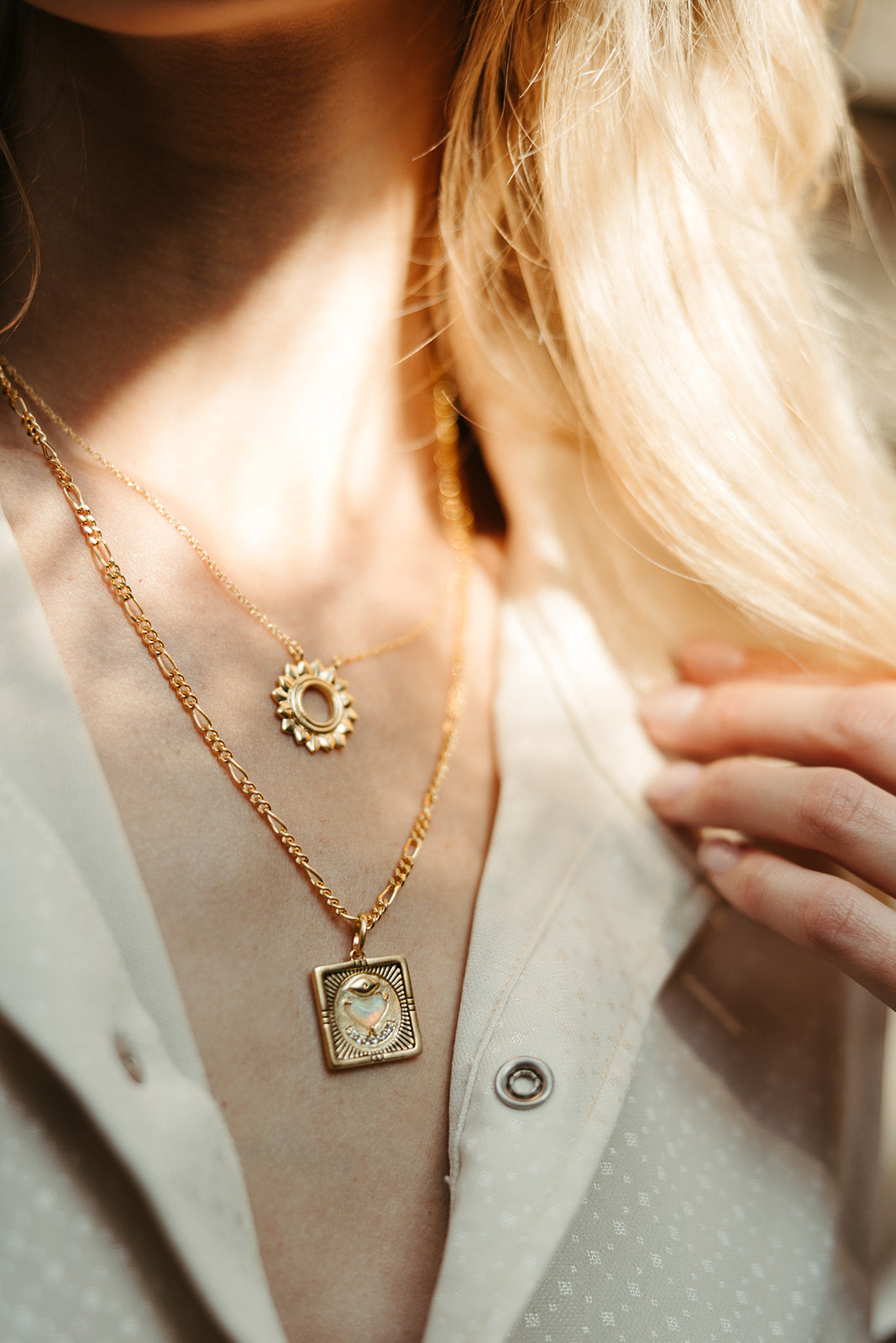 [Golden dew] 18K Gold☆Flower Wind3 Necklace S8292a8ce89634f248d294d6a395ca