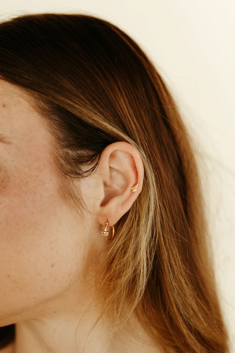 Sierra Winter gold vermeil arrowhead tailgate earrings