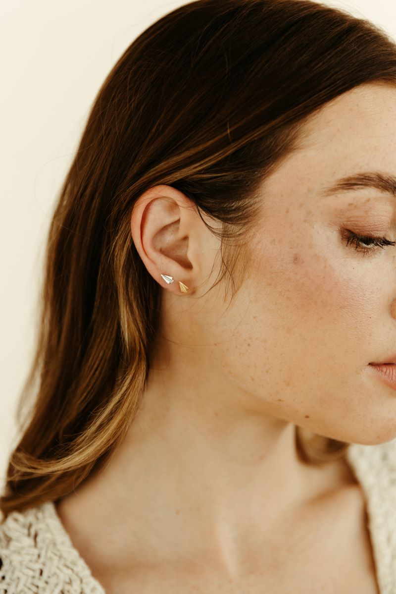 Sierra Winter sterling silver arrowhead tailgate earrings