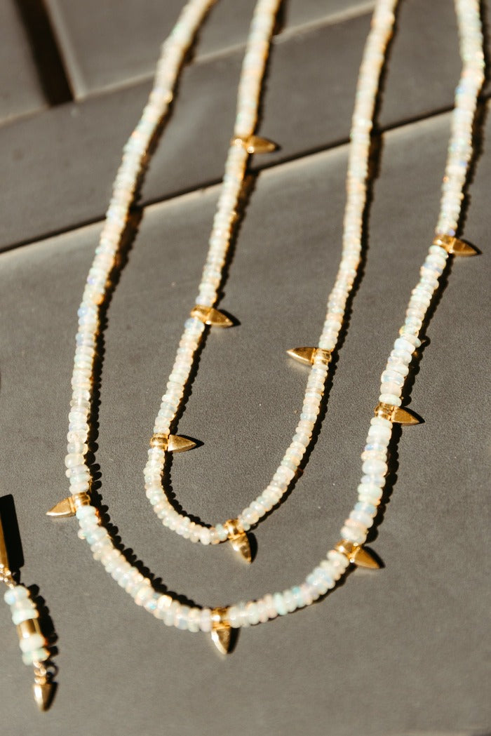 sierra winter opal beaded mirage necklace