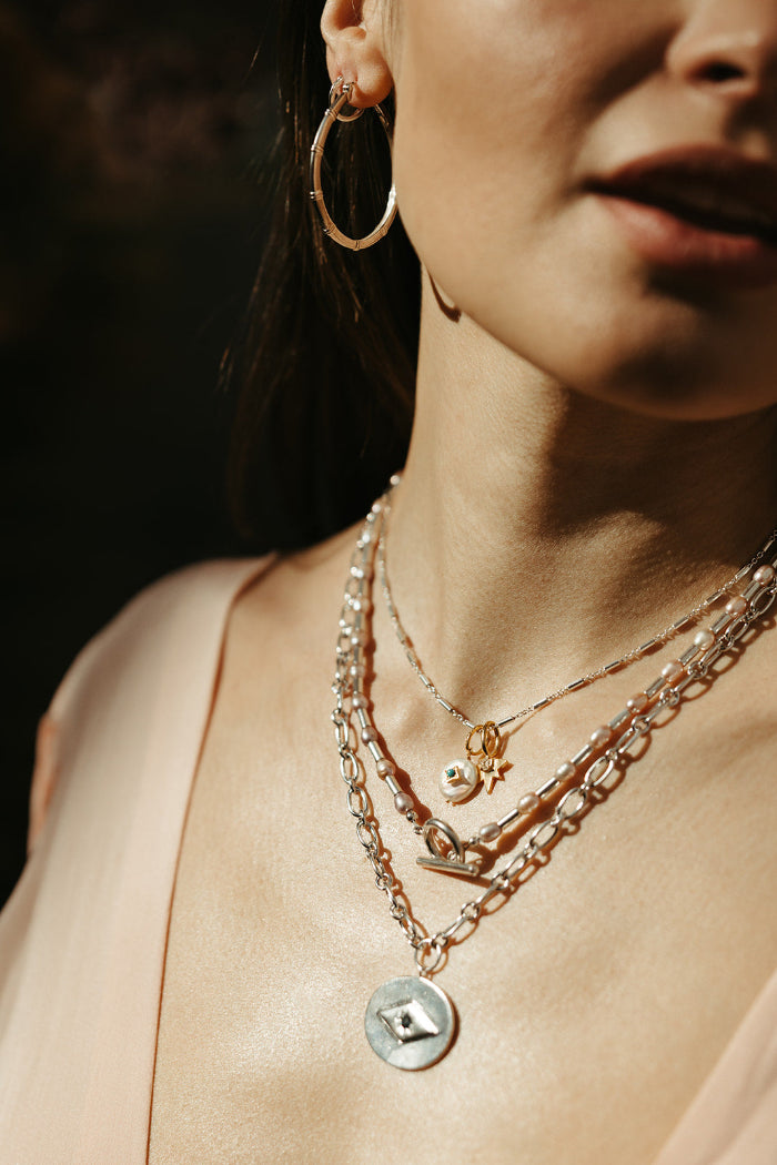 sterling silver and london blue topaz eve thick pendant chain necklace sierra winter