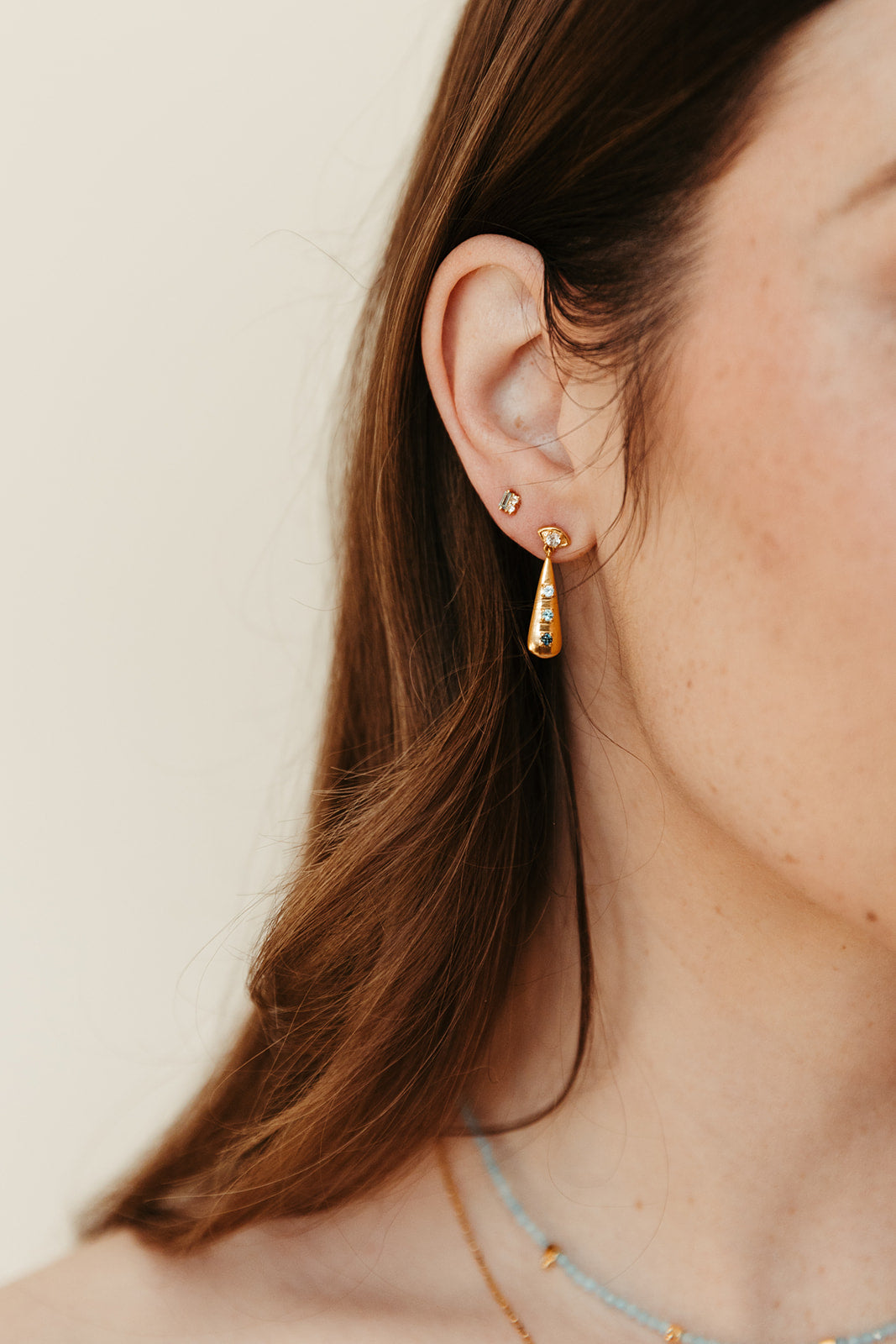 dainty blue topaz and white topaz after hours stud earrings sierra winter
