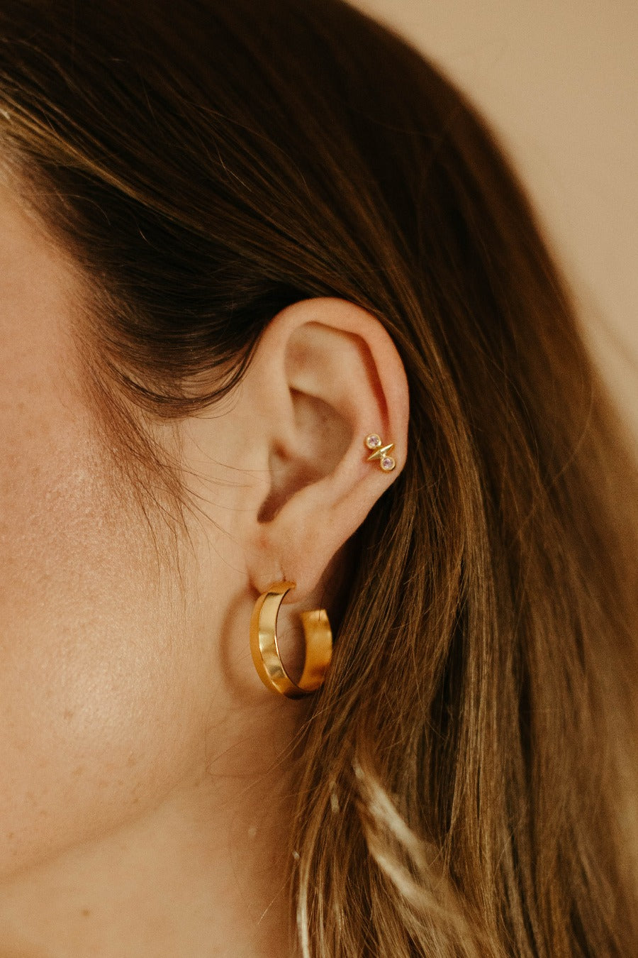 Atlas Earrings - Pink Sapphire