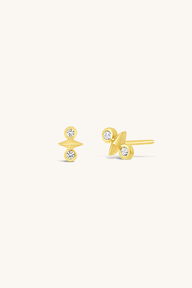 gold vermeil white topaz atlas stud earrings sierra winter