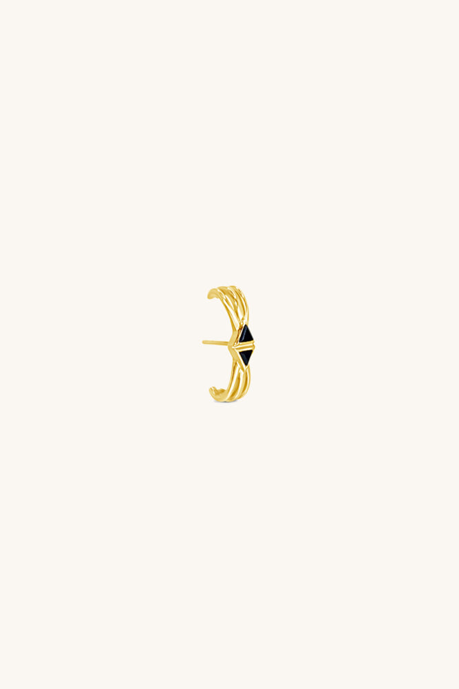Beatnik gold vermeil black onyx wrap earring Sierra Winter