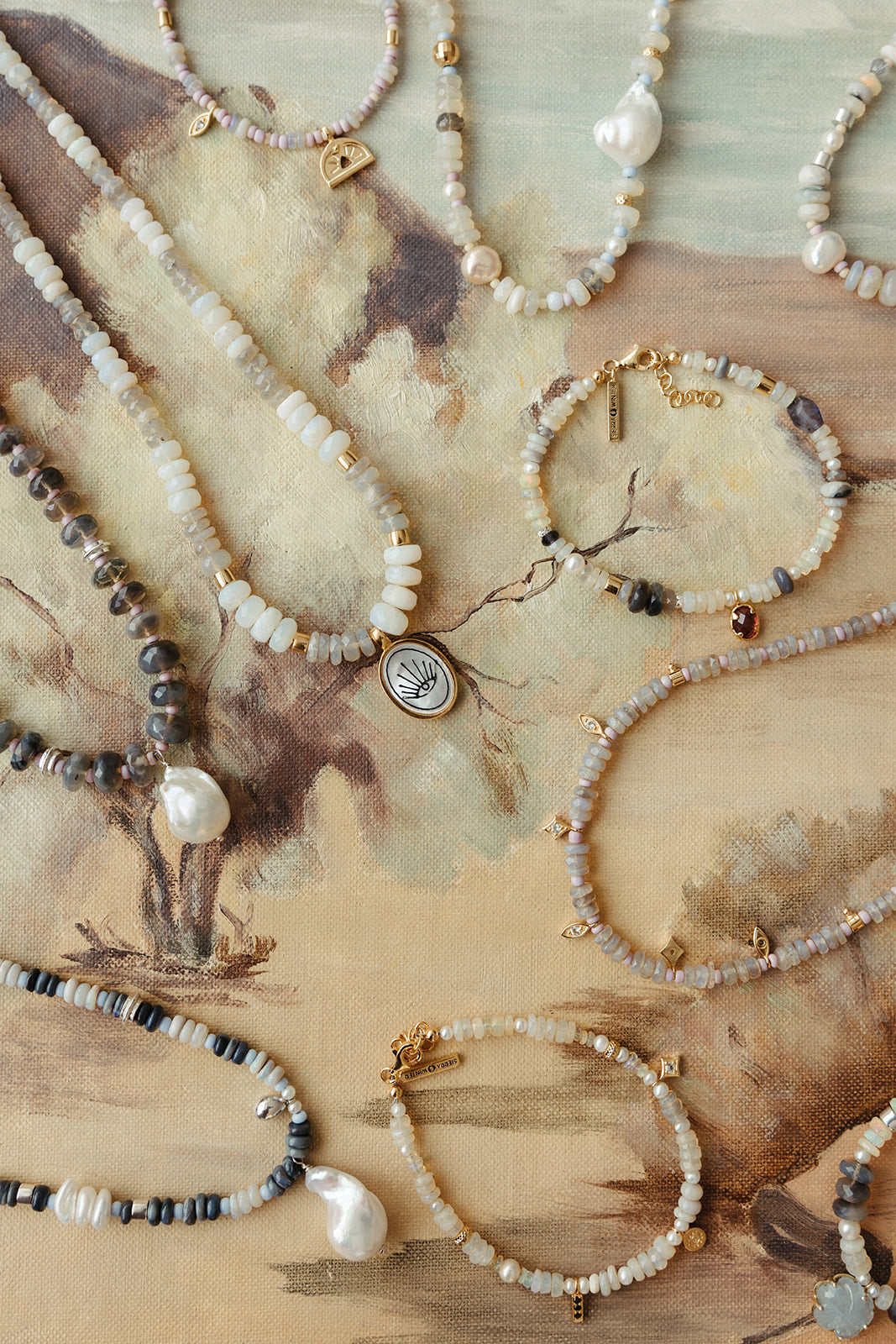 handmade beaded australian opal necklace sierra winter