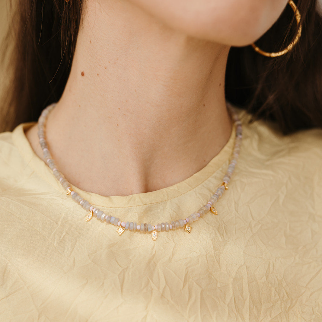 handmade beaded australian opal necklace sierra winter
