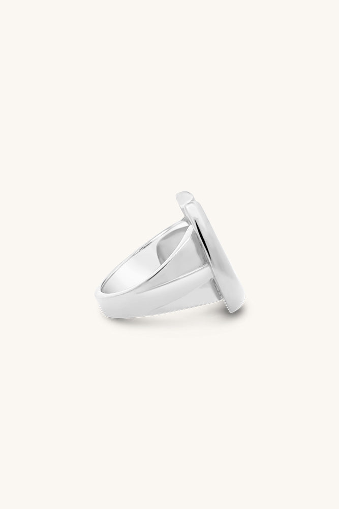 sierra winter easy rider chunky silver horseshoe statement ring