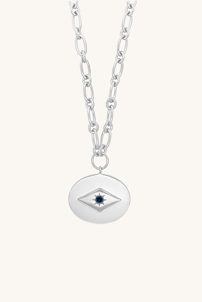 sterling silver and london blue topaz eve thick pendant chain necklace sierra winter