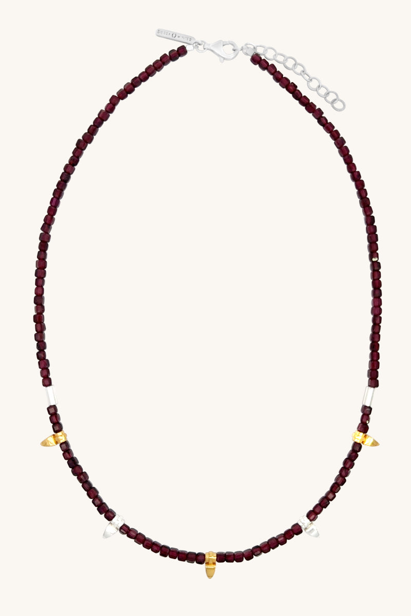 handmade beaded garnet florence necklace sierra winter