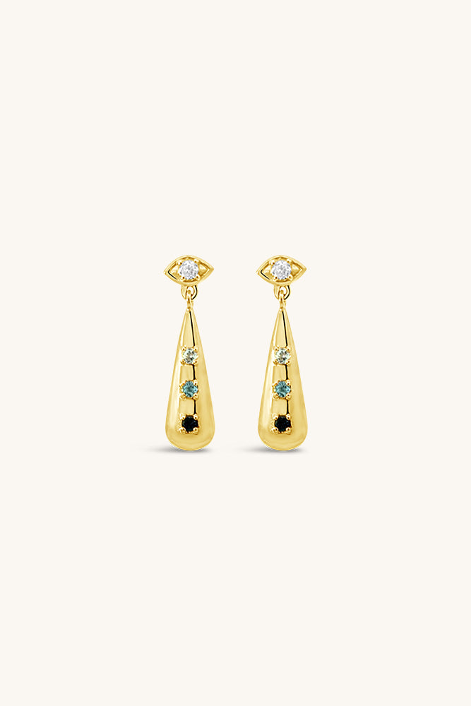 gold vermeil and ombre blue topaz drop earrings sierra winter