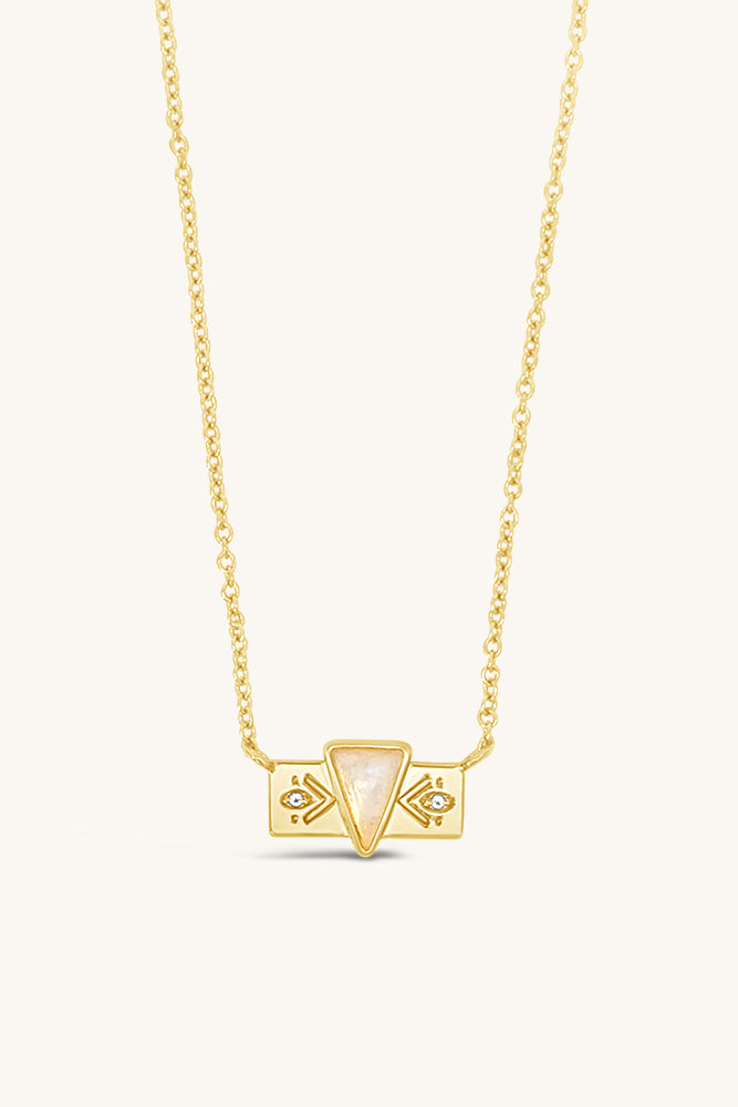 gold vermeil and moonstone Irid pendant necklace