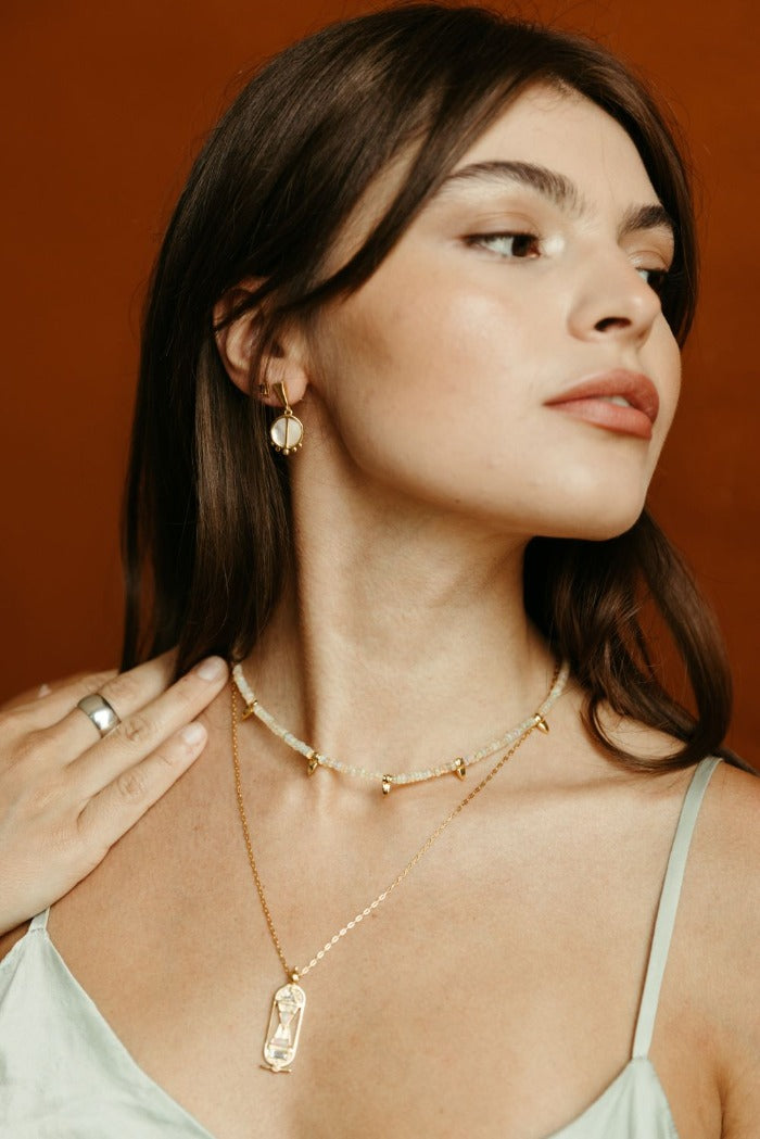 sierra winter opal beaded mirage necklace
