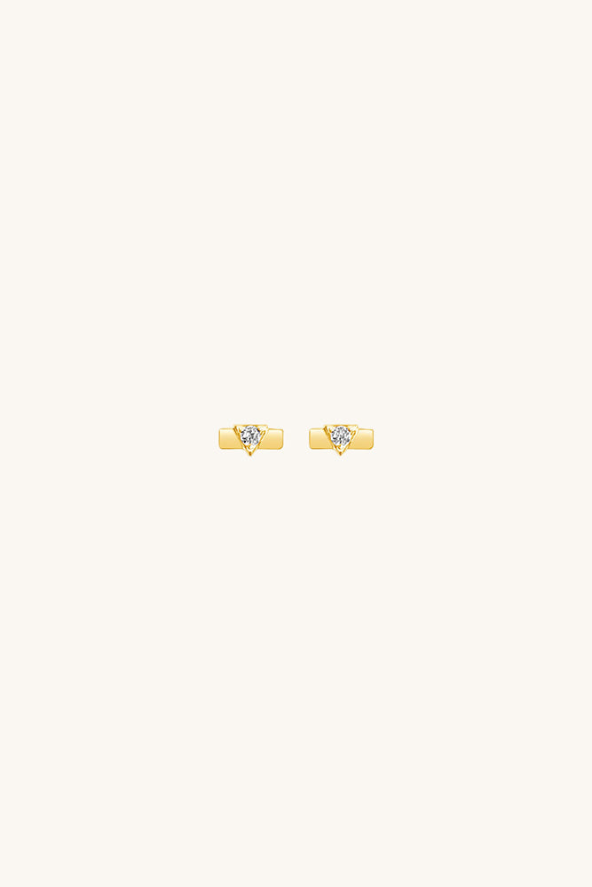 sierra winter gold vermeil and white topaz nova stud earrings
