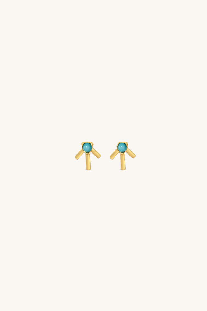 sierra winter dainty gold vermeil turquoise studs prairie star earrings