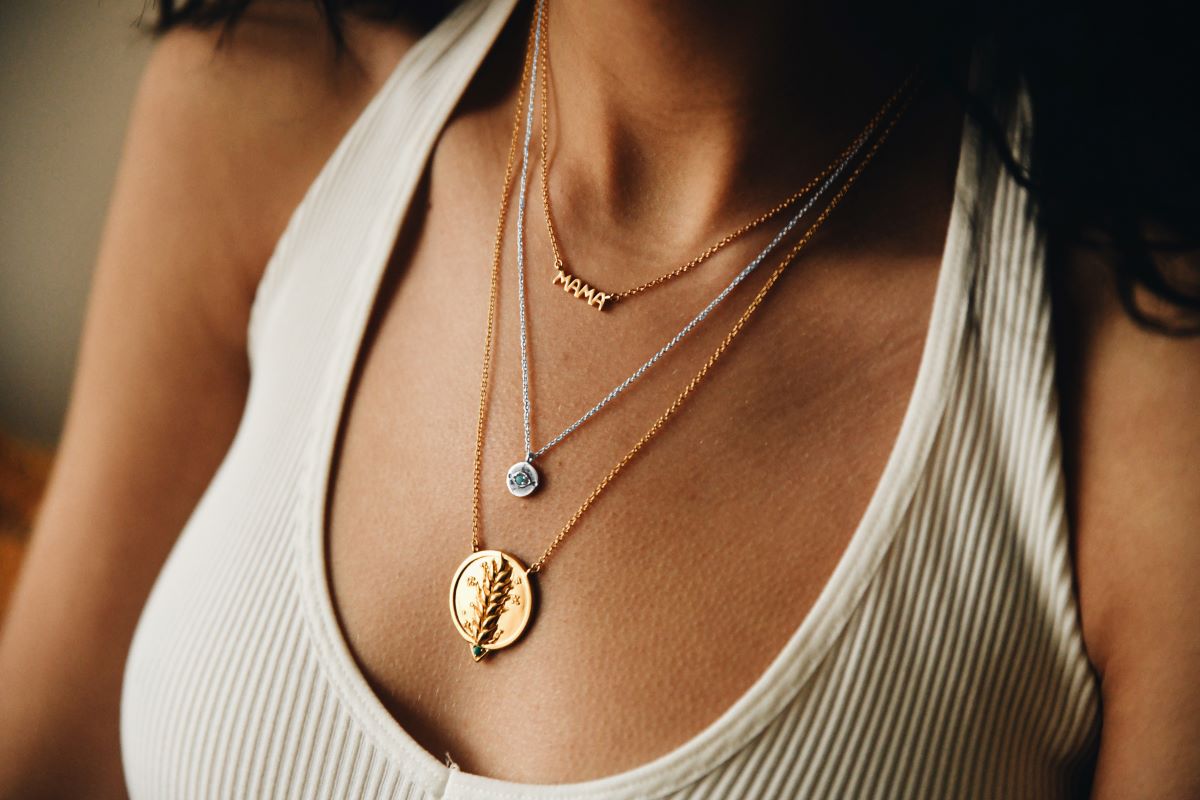 sterling silver and turquoise dainty evil eye necklace