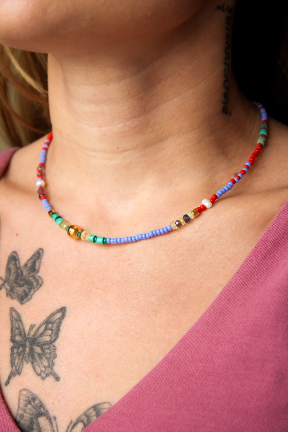 funky fresh handmade beaded necklace sierra winter