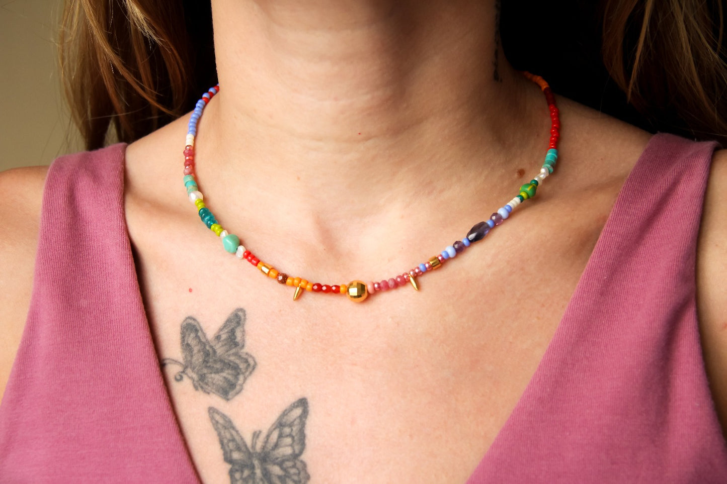 funky fresh handmade beaded necklace sierra winter