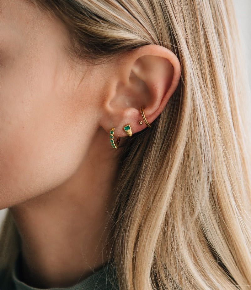 sierra winter jewelry emerald karma hoop earrings