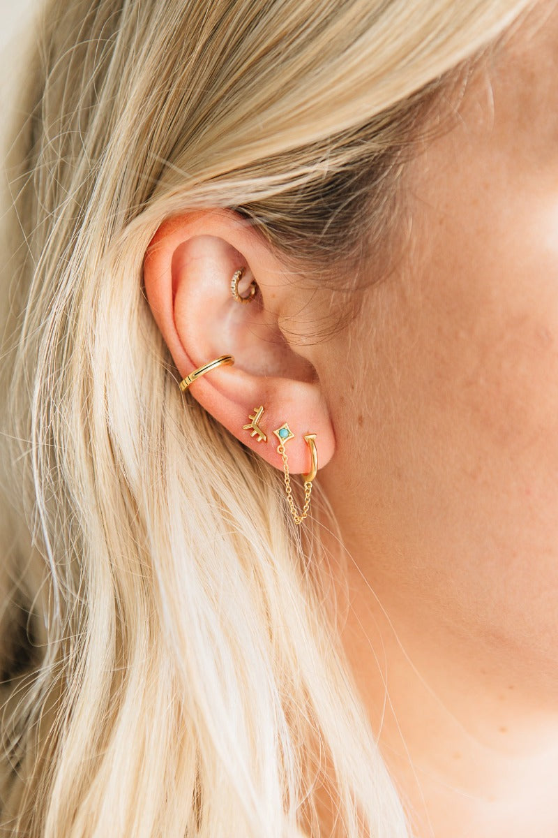 sierra winter gold vermeil sunrise earrings studs