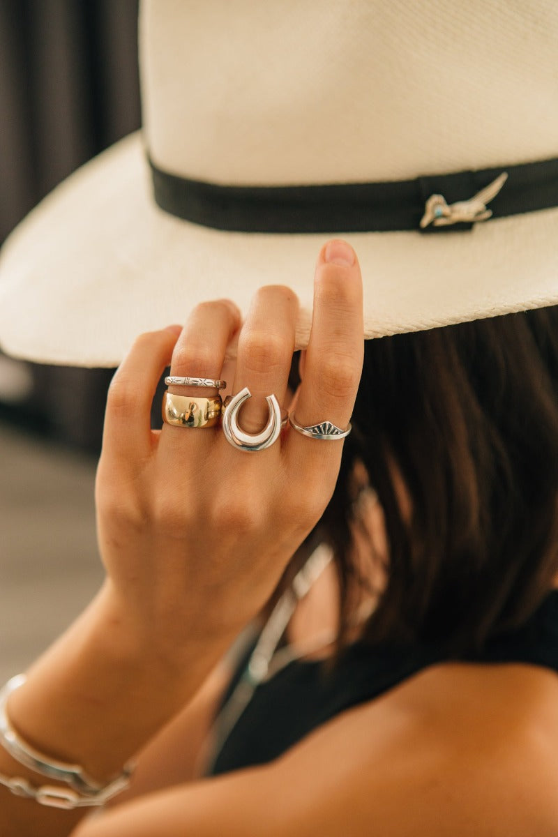 sierra winter easy rider silver horseshoe ring