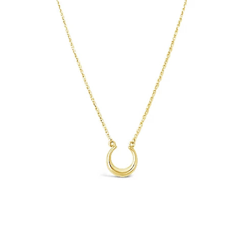 sierra winter dainty gold horseshoe lady luck necklace
