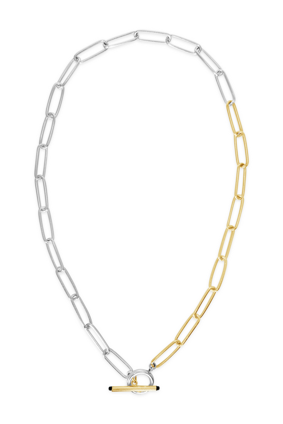 Sierra Winter Gemini mixed metal toggle chain necklace