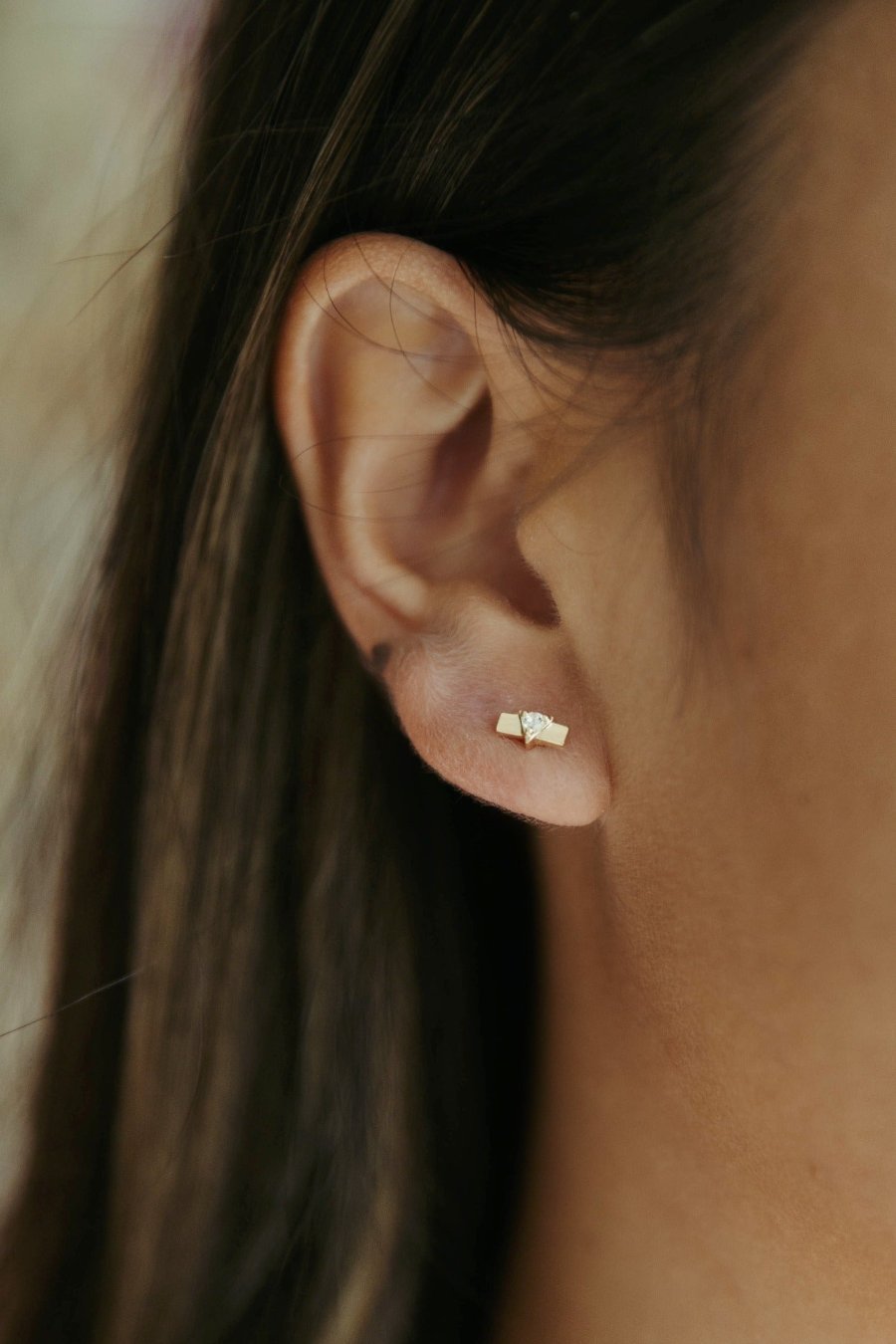 sierra winter gold vermeil and white topaz nova stud earrings
