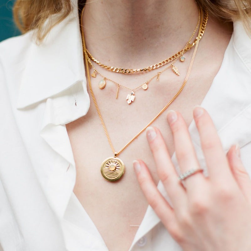 sierra winter gold vermeil jeri curb chain necklace