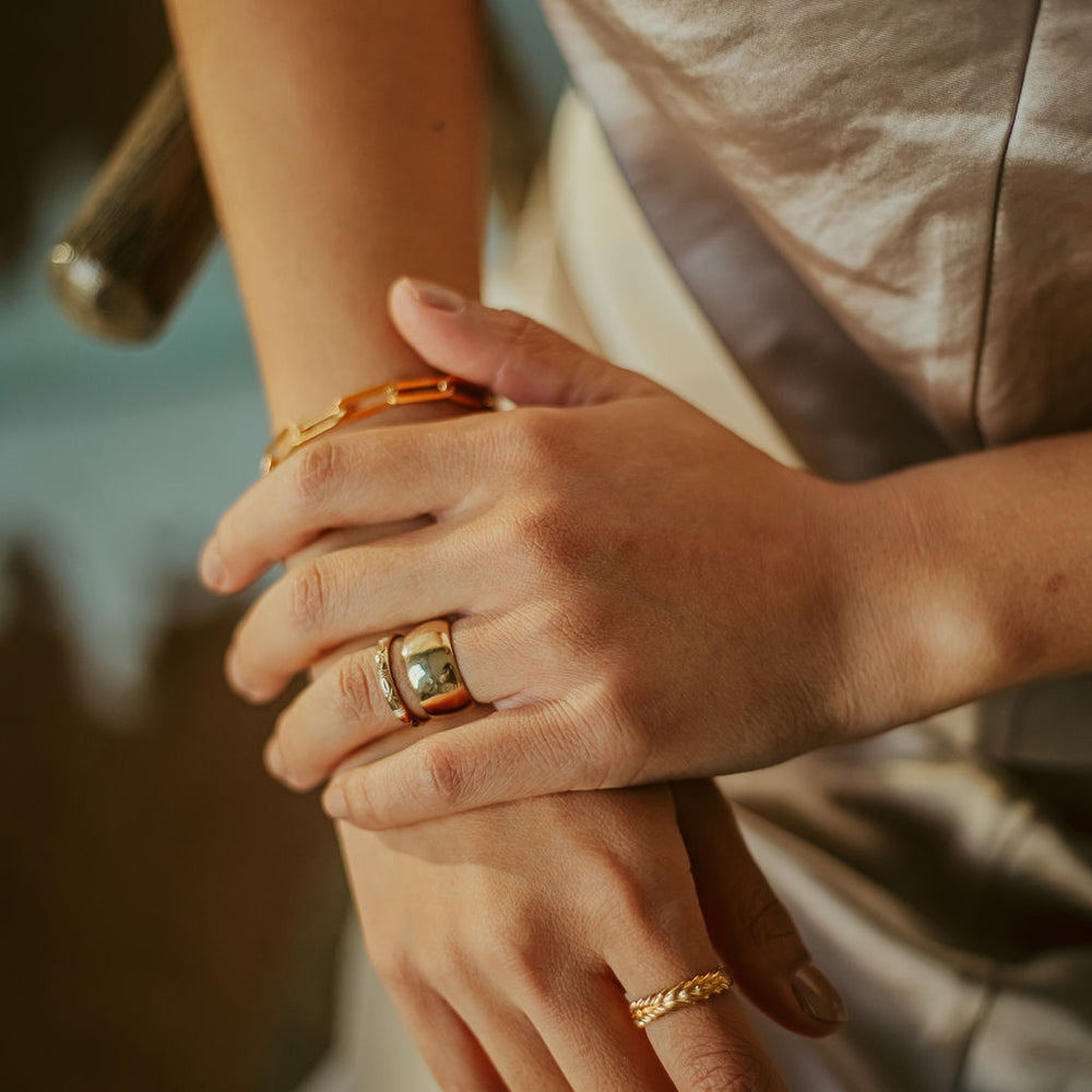 
                      
                        sierra winter dust devil dainty etched 14k gold ring
                      
                    