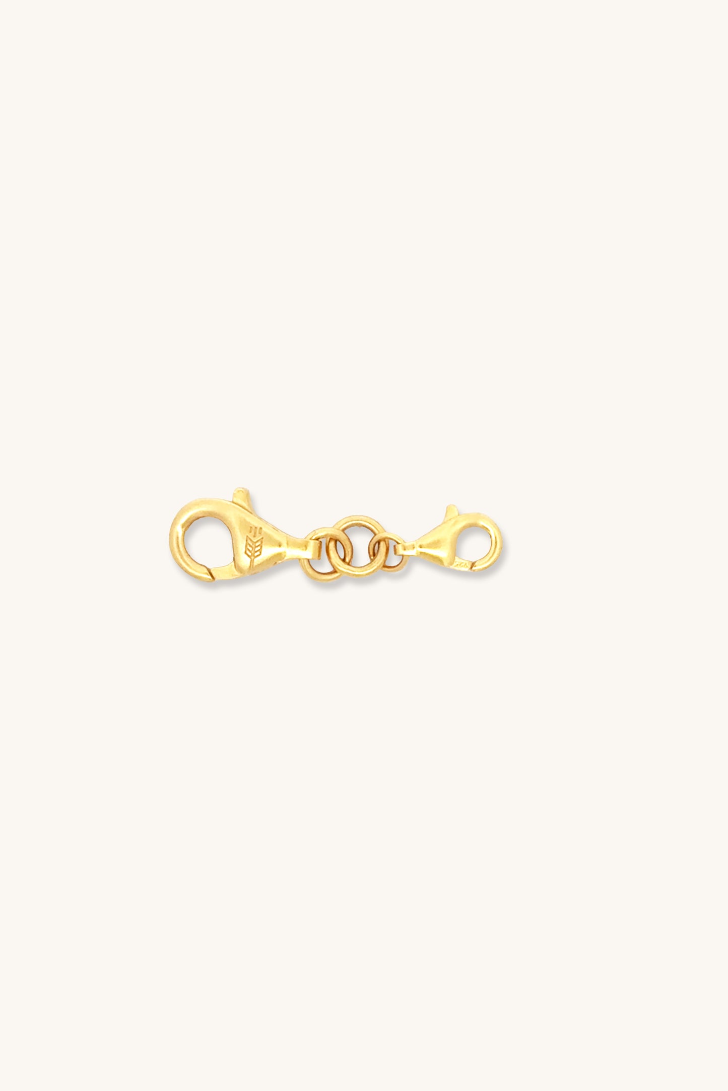 Gold clasp on a white background