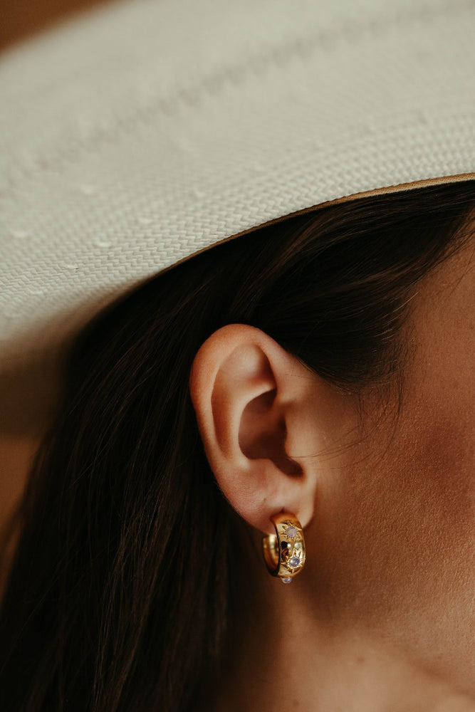 
                      
                        thick small opal and gold vermeil eve hoops sierra winter
                      
                    