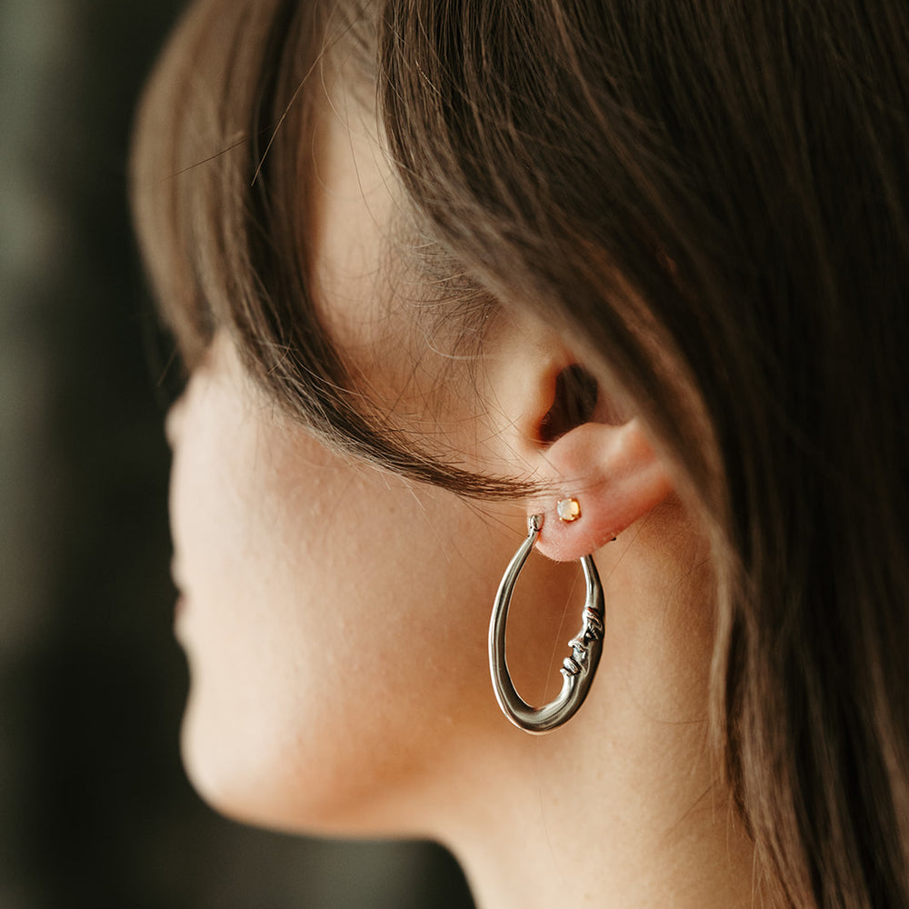 silver sun and moon hoop earrings sierra winter