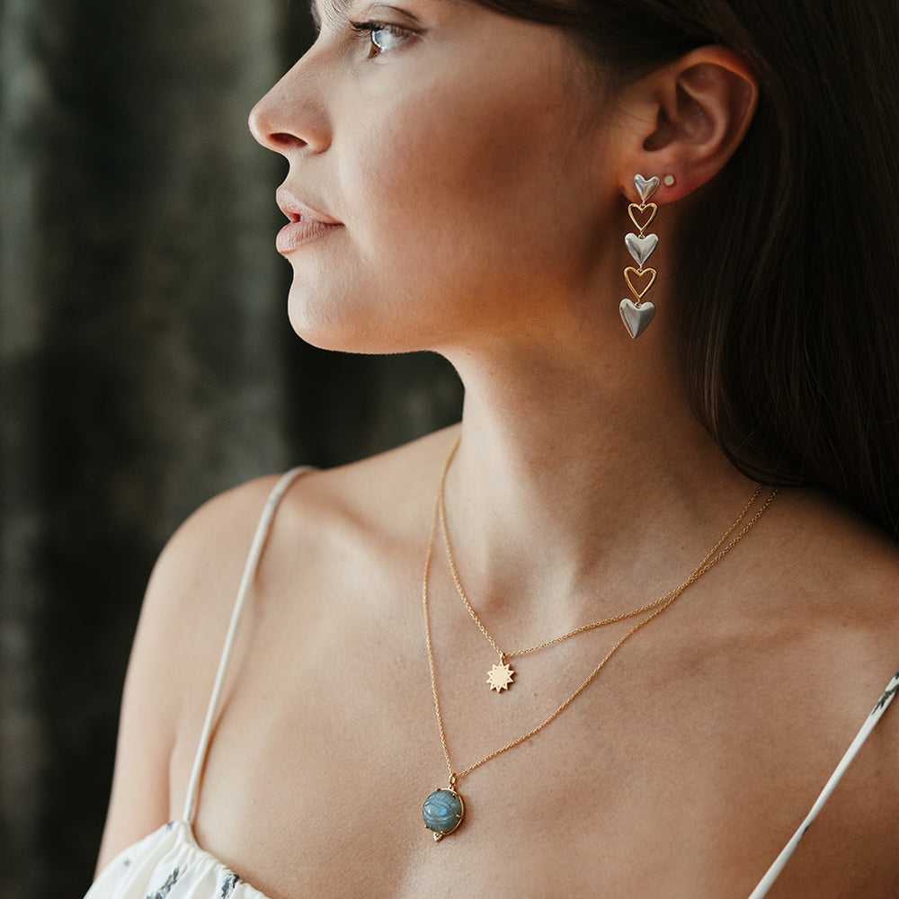 
                      
                        mixed metal venus heart drop earrings
                      
                    