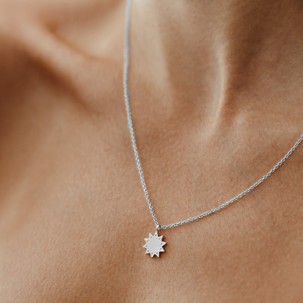 silver star inspired luster pendant necklace sierra winter