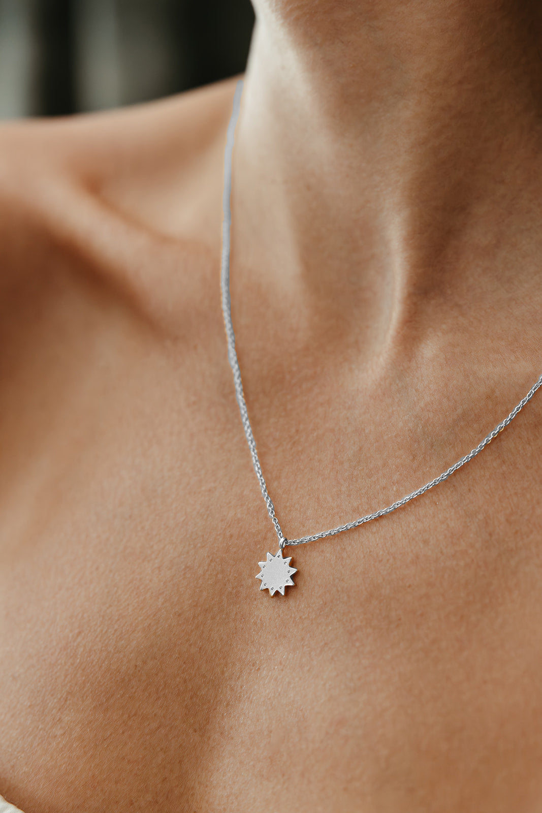 silver star inspired luster pendant necklace sierra winter