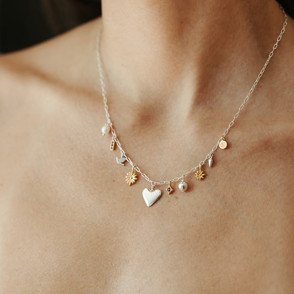 renaissance mixed metal charm necklace sierra winter