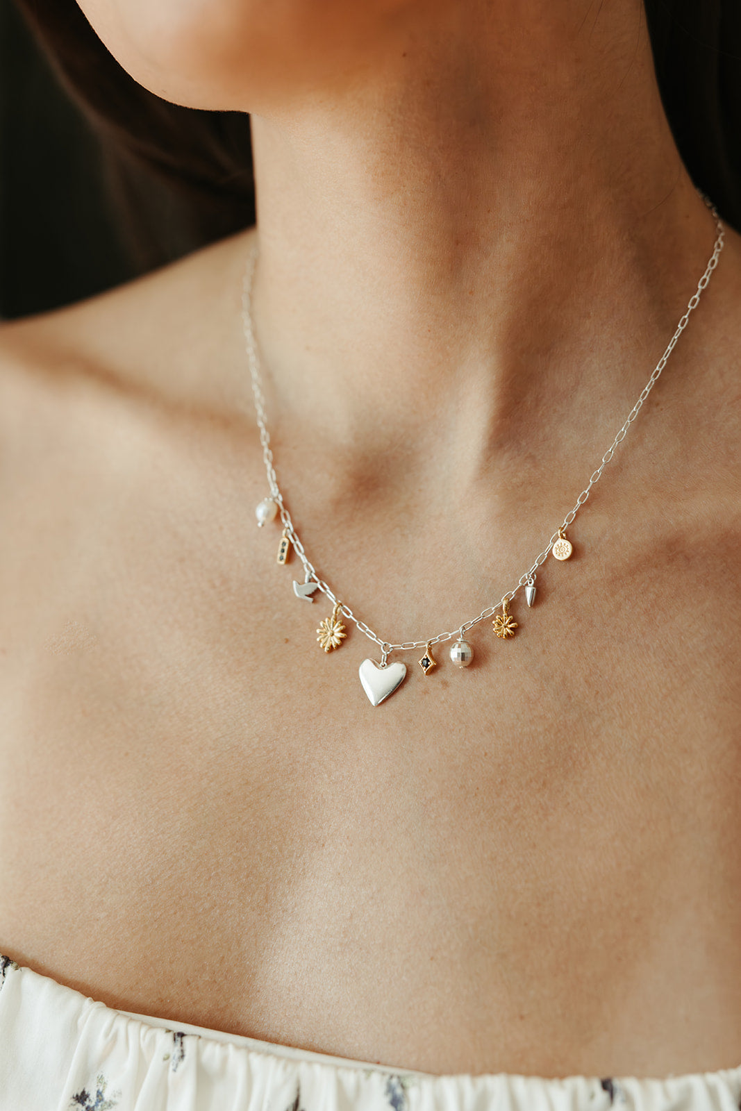 renaissance mixed metal charm necklace sierra winter