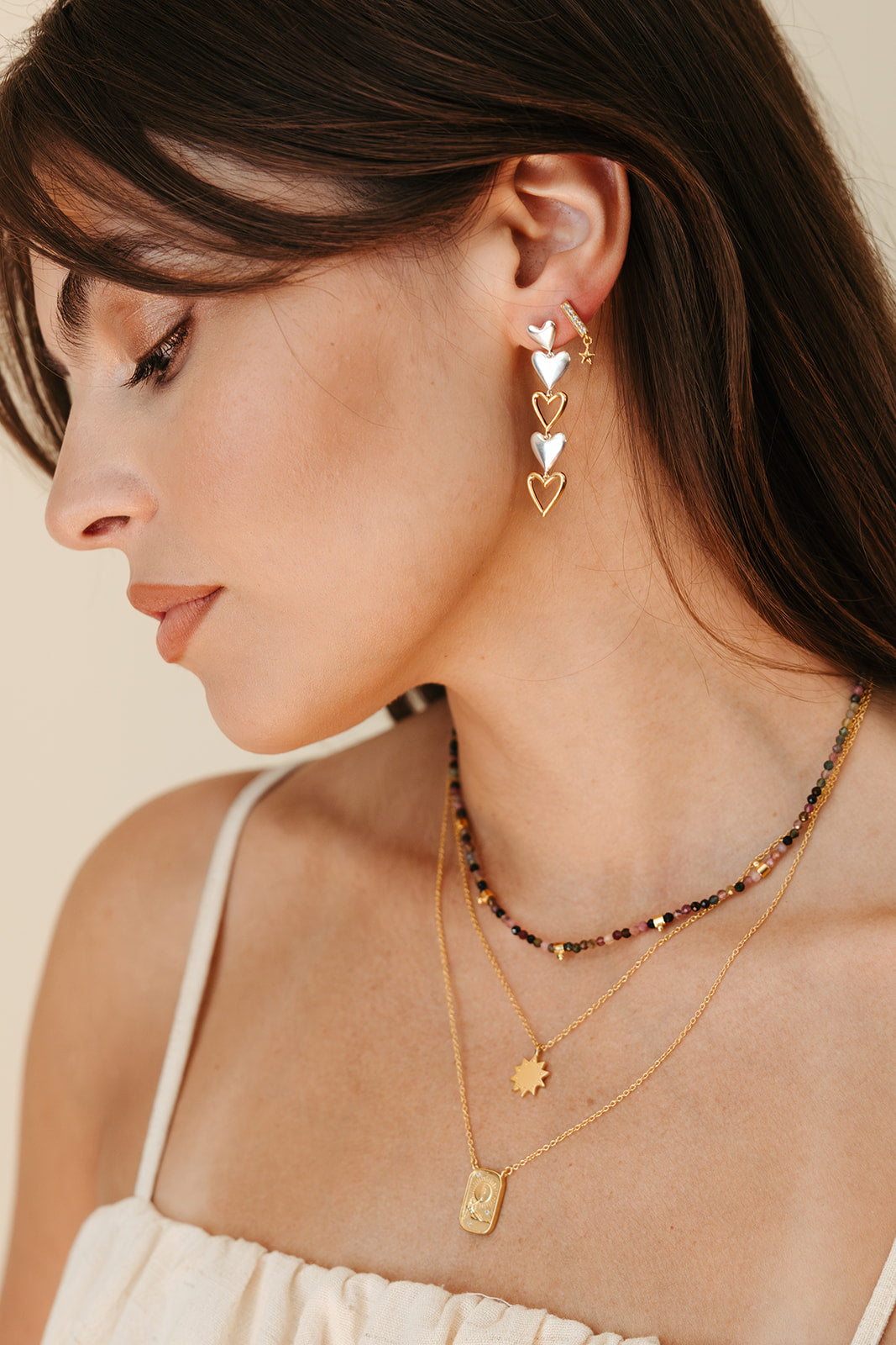 Sierra Winter Wild Rose beaded tourmaline necklace