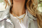 gold vermeil lightning bolt necklace charm pendant