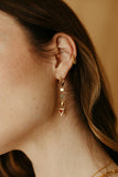 gold vermeil, carnelian, turquoise get down drop hoop earrings sierra winter