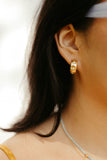 sierra winter eve thick gold vermeil hoop earrings hoops with pearls