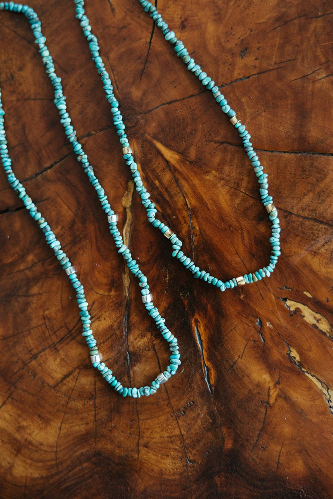 
                      
                        turquoise and sterling silver beaded paloma necklace sierra winter
                      
                    