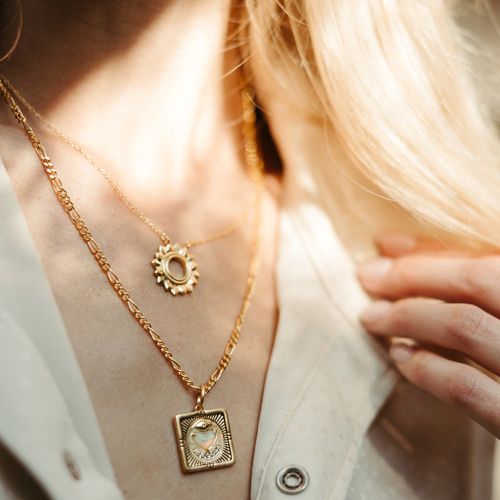 
                      
                        gold vermeil sunflower inspired wildflower pendant necklace
                      
                    