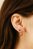 garnet huggie hoop earrings january birthstone sierra winter